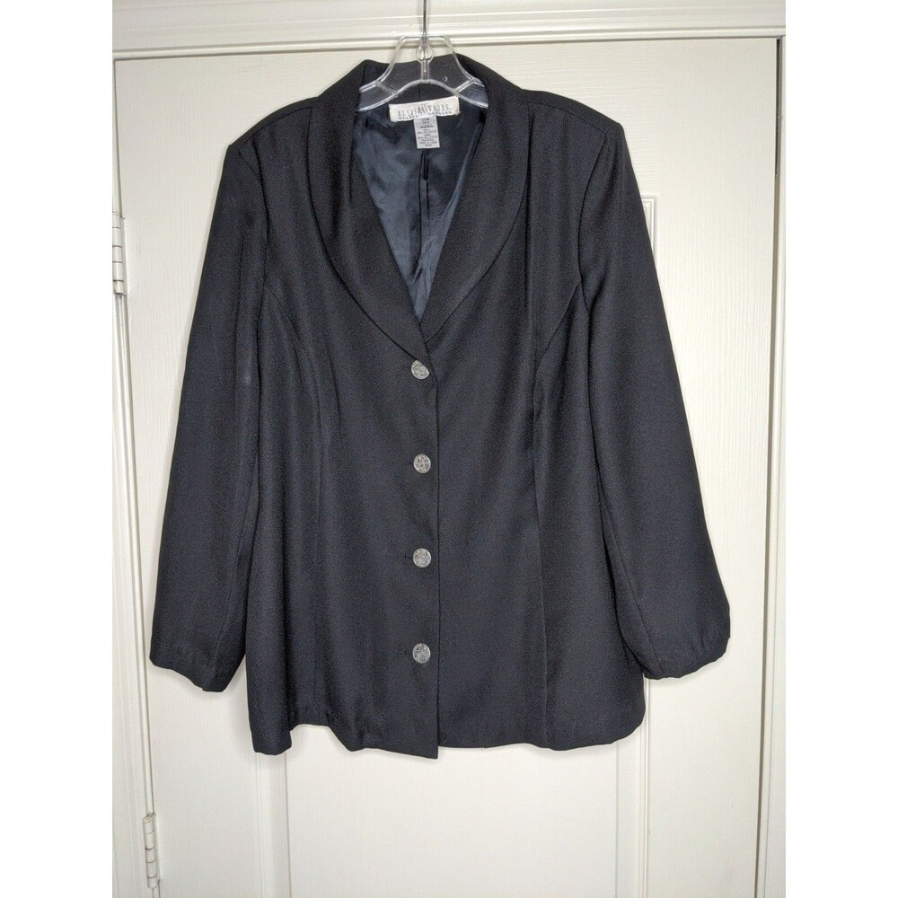 Allison Woods Womens Shawl Lapel Pleated Back Blazer Jacket 20W